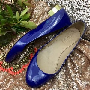J. Crew Electric Blue& Gold Flats